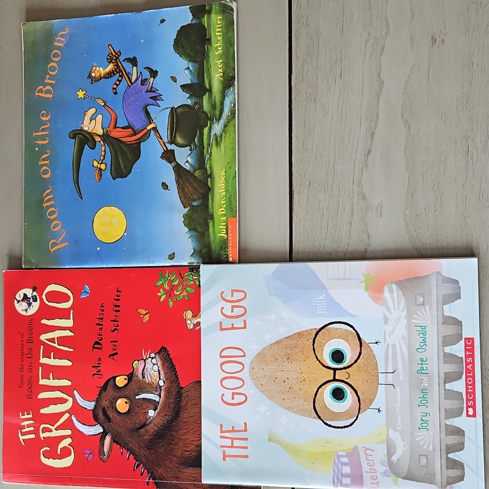 Three Children's Books - The Gruffalo, Room on the Broom and The Good Egg